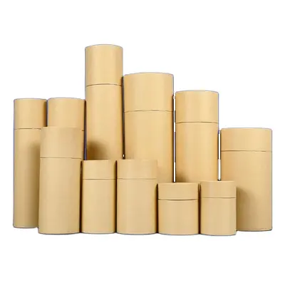 Dimensioni personalizzate stampate Eco Friendly Creative Round Kraft Paper Tube Candy Packaging Food profumo confezione cilindrica