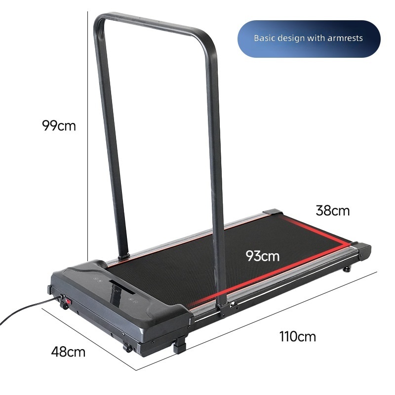 basic black treadmill armrests bluetooth-1-8kmh