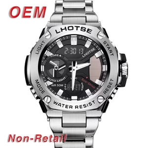 LHOTSE 3087 led dijital saatler erkekler için spor saat lüks erkekler için relojes hombre bilek kuvars saatler