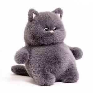 Fabrika toptan yeni beyaz kedi peluş oyuncak bebek tombul bebek kabarık peluş yumuşak beyaz kedi için doğum günü hediyesi - Product Image 1