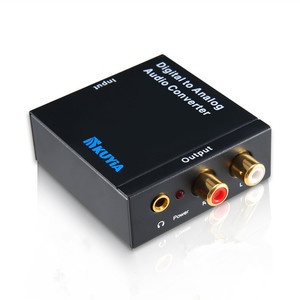 KUYIA óptico Digital Coaxial Toslink a RCA analógica L/R convertidor de Audio de 3,5 MM óptico Coaxial Digital de Audio analógico Conv