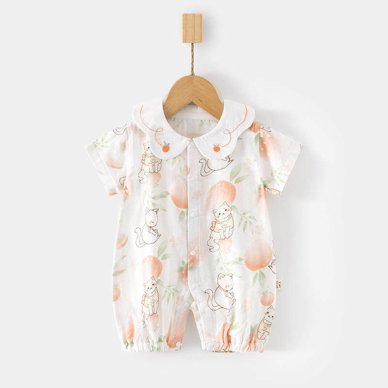 Fruit miaou gaze revers manches courtes joint