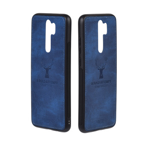 Yeni tasarım ince tam koruma baskı özel darbeye cep arka kapak Redmi için not 8 <span class=keywords><strong>Pro</strong></span> geyik deri kumaş pc telefon kılıfı
