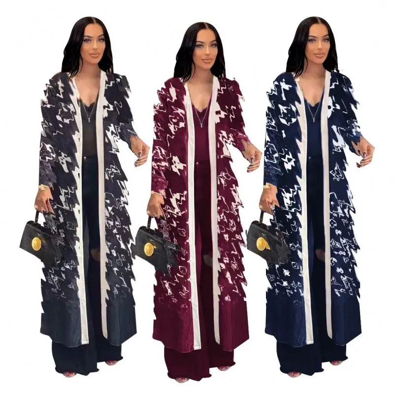 Venda quente roupas marcas famosas inverno casacos para senhoras mulheres luxo marca clothing Impresso cardigan manga comprida jaqueta de lã