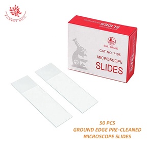 Portaobjetos de microscopio esmerilado de laboratorio Portaobjetos de microscopio sin lavado de alta definición Portaobjetos preparados de microscopio de grado estándar - Product Image 3