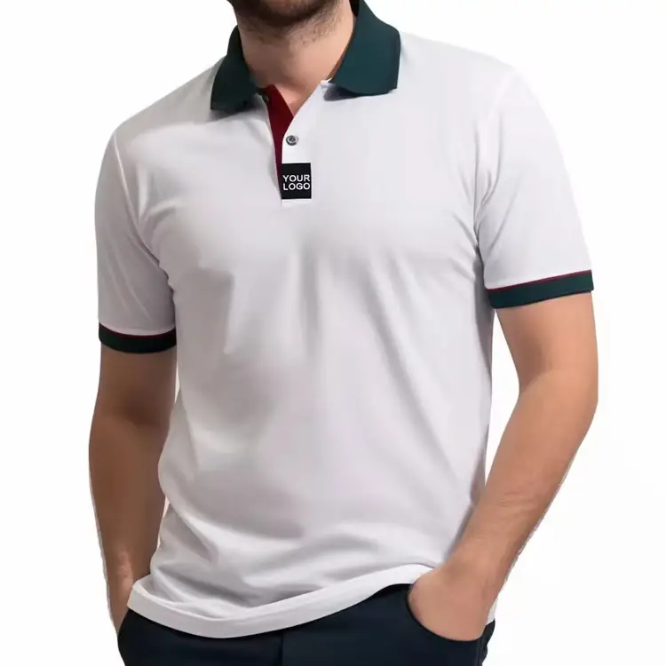 Özel yaz erkek kısa kollu T-shirt rahat iş moda gevşek yaka işlemeli POLO GÖMLEK nefes erkek gömleği