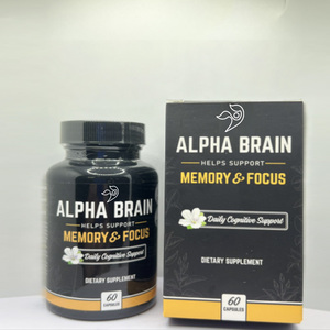 Cápsulas nootrópicas Suplemento cerebral Alpha GPC, L Theanine & Bacopa Monnieri Concentración de enfoque Mejora la memoria Nootropics Cerebro