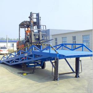 Fabrik 8t 10t China Lieferant Container Ladedock Leveler Hydraulische mobile Dock Laderampe Entladen Hof Rampe für Gabelstapler - Product Image 1