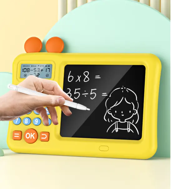 Machine d'apprentissage Calculatrice mathématique Tablette d'écriture Lcd Jouets éducatifs pour l'apprentissage des enfants