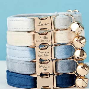 Usine Populaire Couleurs Personnalisées Logo Collier De Chien Boucle En Métal Velours Collier De Chien Personnalisé - Product Image 6