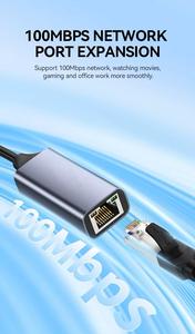 USB C RJ45 гигабитный Ethernet-адаптер 1000 Мбит/с Type-C 3,0 LAN сетевой кабель для ноутбука/MacBook/телефона Plug Play ПВХ Куртка для HDTV - Product Image 3