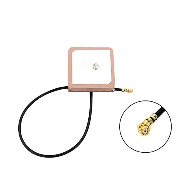 Antenna interna GPS in ceramica attiva passiva da 1575.42mhz 1561mhz 25*25*4mm con connettore IPEX