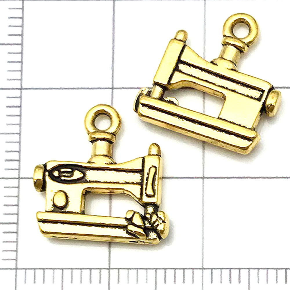 จักรเย็บผ้าทองโบราณ 1 เครื่อง - 1.1g - 15*16mm - 20224