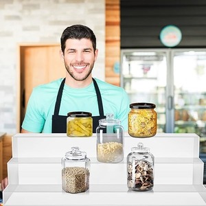 Wholesale Acrylic Countertop <strong>Step</strong> <strong>Display</strong> Stands Riser <strong>with</strong> 3 Tier <strong>counter</strong> <strong>display</strong> stand supermarket shelf <strong>display</strong> rack - Product Image 5