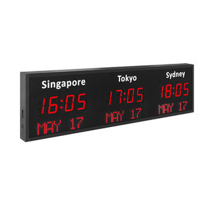 CHEETIE CP34 orologio da parete con zona Timer programmabile multiplo personalizzato LED City Time Date Display LED orologio digitale mondiale - Product Image 2