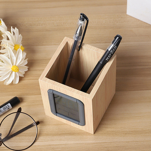 Smart Desk orologio penna, contenitore di temperatura di umidità <span class=keywords><strong>Led</strong></span> sveglia grande schermo di visualizzazione di un silenzioso orologio da scrivania/