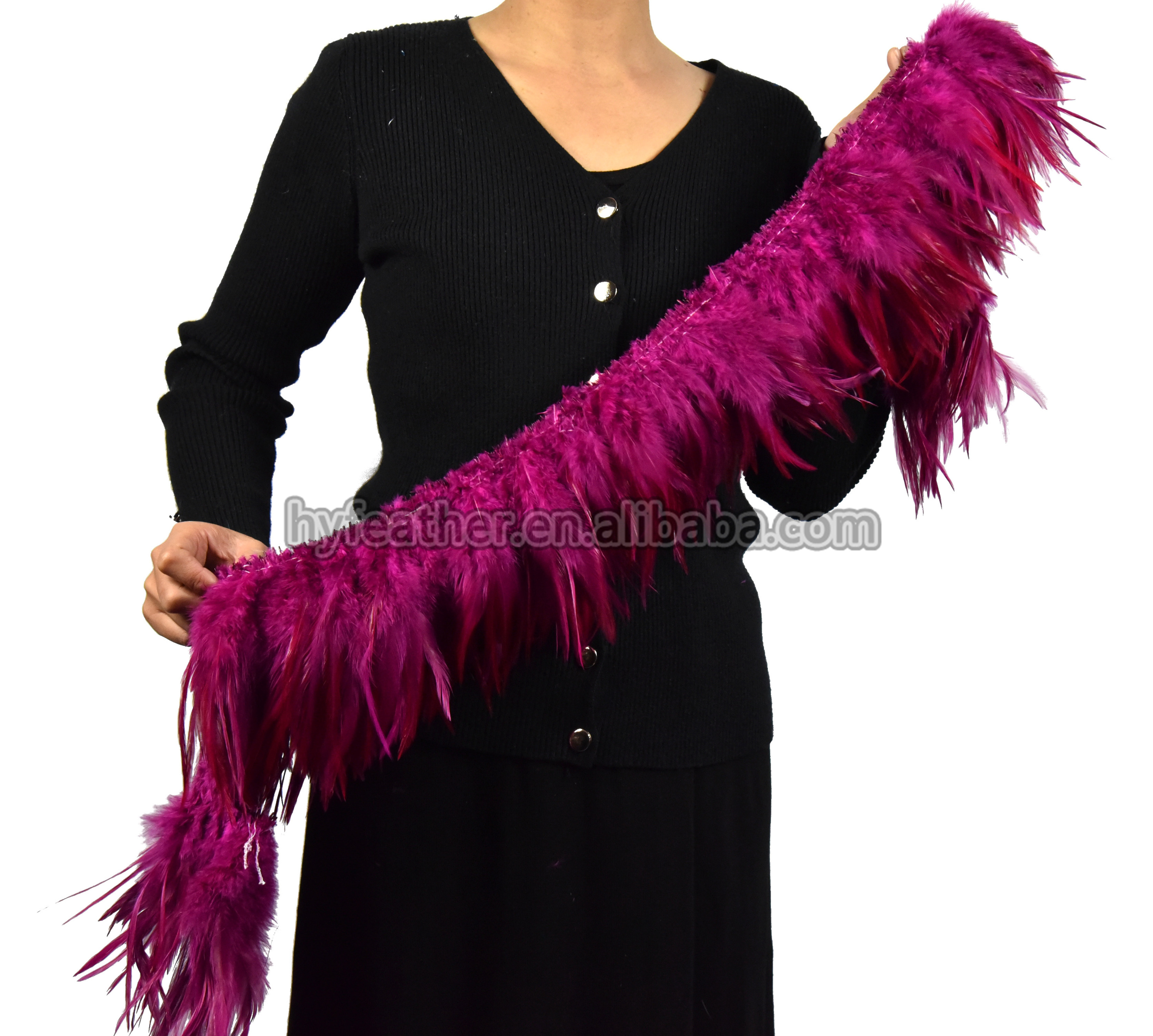 purple saddle feather