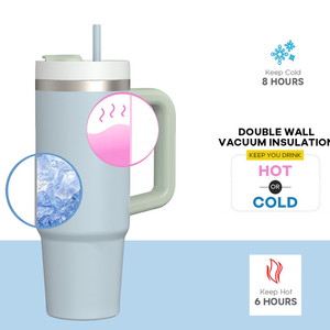 2025 Hot 40oz phiêu lưu leakproof Du Lịch Chân không cách nhiệt cốc thép không gỉ với xử lý và rơm Nắp - Product Image 5