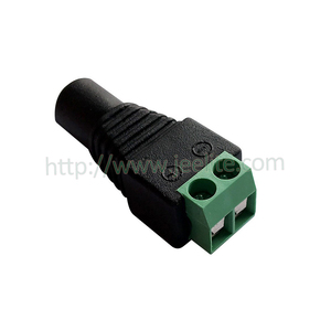 DC5521 Male Connector 2ピンDC Power Male Jack DC 5521 Green Male Connector - Product Image 3