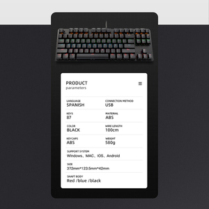 Teclado mecánico español aduana Idioma global 61 64 68 87 98 104 108 Teclado mecánico clave es adecuado para OEM ODM - Product Image 6