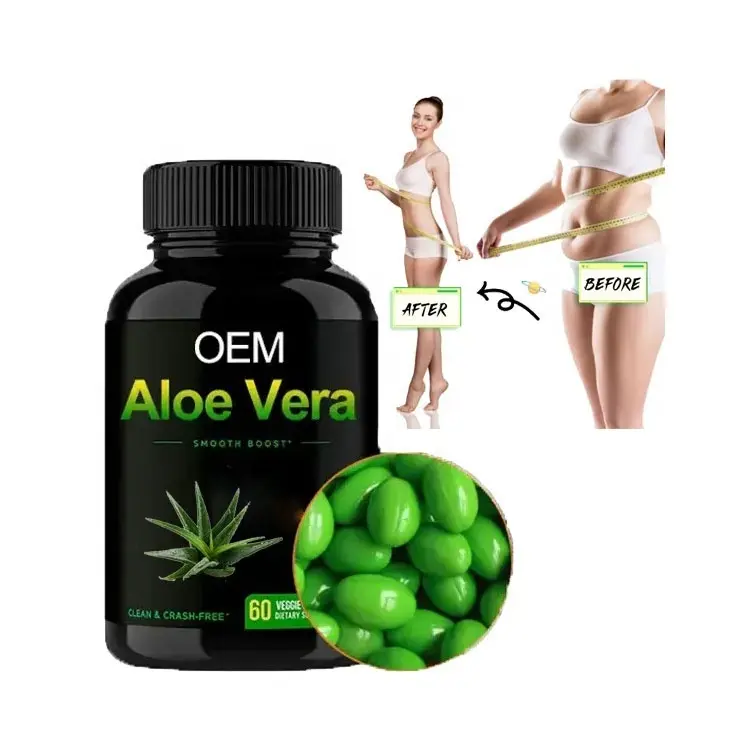 Supplemento produttore estratto bellezza Slim Aloe Vera capsule perdita di peso capsule di Aloe Vera naturale verde 130000