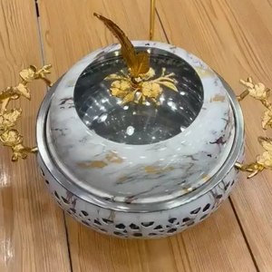 金套保持蕾丝餐点火锅豪华火锅出售不锈钢火锅自助餐套装