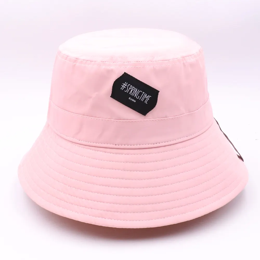 Personnalisé Nouvelle Mode Chapeau de Soleil Filles Rose Pêche Seau Chapeau Pour Dames Femmes