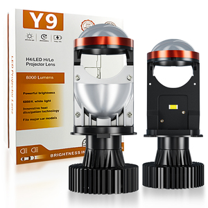 Y9LedプロジェクターカーライトLedヘッドライトハイロービームデュアルカラーオートLEDヘッドライト電球ヘッドランプ - Product Image 2