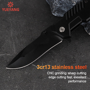 Yueyang tùy chỉnh 3Cr13 thép không gỉ gấp Pocket dao quá trình oxy hóa nhôm xử lý bán buôn Survival chiến thuật DIY OEM hỗ trợ - Product Image 3