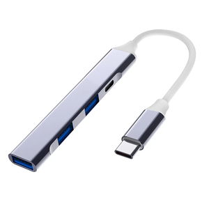 4 in 1 USBタイプCハブマルチポートアダプタ高速USB 3.0ポートUSBCラップトップおよびタイプCデバイスに広く対応 - Product Image 1