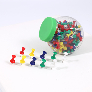 Foska đặt hàng số lượng lớn chống gỉ thép không gỉ thumbtacks đầu nhựa thời tiết đẩy pins cho bản đồ ngoài trời Vườn dấu hiệu - Product Image 1