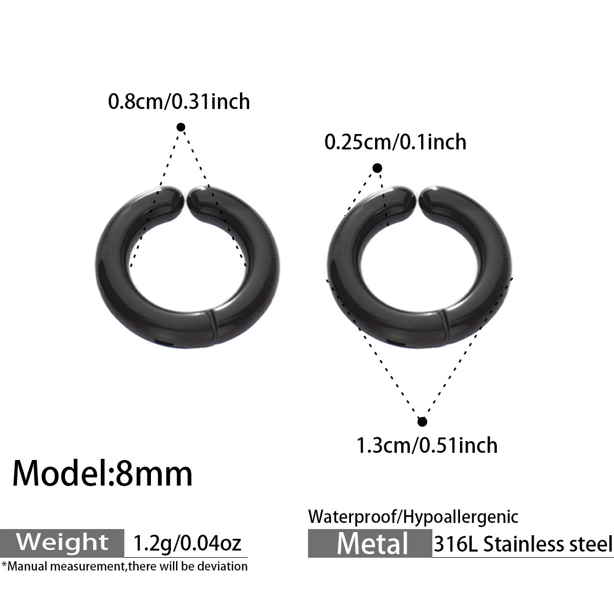 Black 8mm