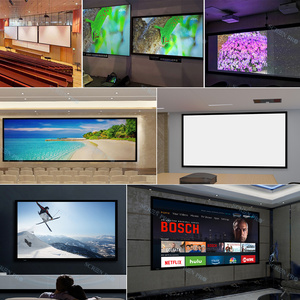 High Quality 200 Inch 16:9 <strong>Fixed</strong> <strong>Frame</strong> Projector <strong>Screens</strong> Wide Border 9cm PVC White Soft Wall Projection <strong>Screen</strong> - Product Image 6