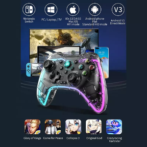 Joystick trasparente Controller Wireless da gioco RGB compatibile con dispositivi Nintendo Switch/PC/Android/IOS - Product Image 2