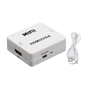 Adaptador convertidor Mini VGA a AV RCA HD MI con soporte de audio de 3,5mm HD 1080P VGA2AV RCA convertidor PC a TV HD ordenador a TV