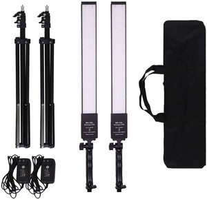 ไฟ LED ถ่ายวิดีโอสองสีหรี่แสงได้,พร้อมขาตั้งกล้องกระเป๋าชุดไฟถ่ายภาพสำหรับกล้องถ่ายวิดีโอสตูดิโอและยูทูป - Product Image 1