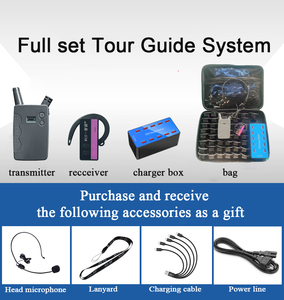 999 CH Anti-Interferenz 46 Stunden Wireless Tour Guide System Sender Ohr haken Empfänger für die simultane Interpretation von Reisen