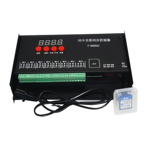 T8000 AC110-240V SD карты 8192 пикселей контроллер для WS2801 WS2811 LPD8806 MAX 8192 пикселей DC5V водонепроницаемый непромокаемые RGB пульт дистанционного управления - Product Image 1