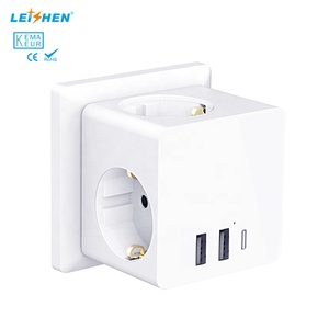 Powercube-Adaptador de 3 vías con 2 puertos USB 3.4A, enchufe múltiple para teléfono inteligente MP3 220, carga de energía - Product Image 5