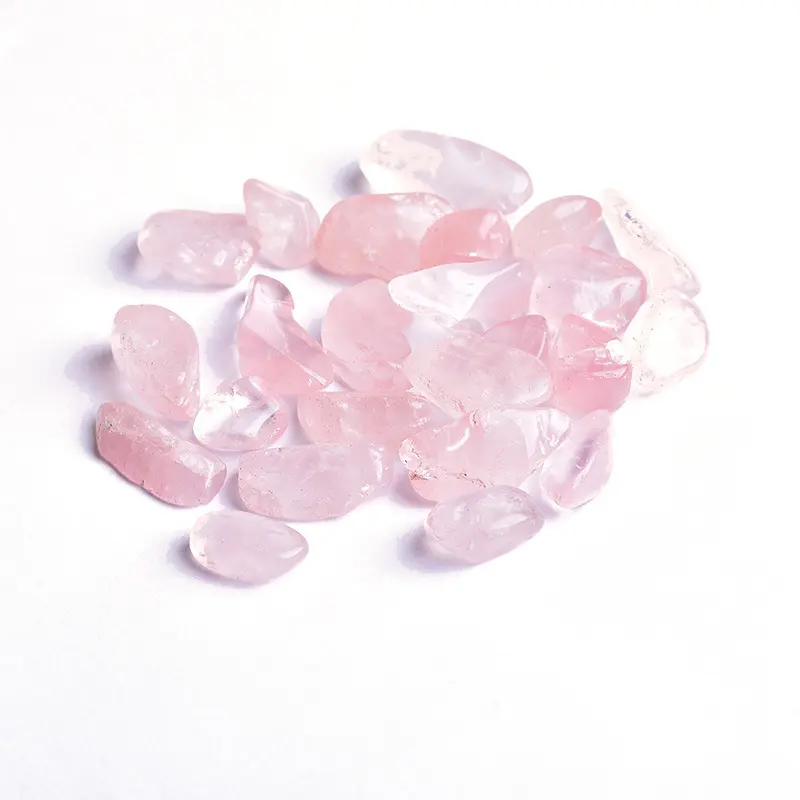 प्राकृतिक गुलाब क्वार्ट्ज टम्बल चिप स्टोन अनियमित ढीले रत्न क्रिस्टल हीलिंग गुलाबी क्वार्ट्ज चट्टानें