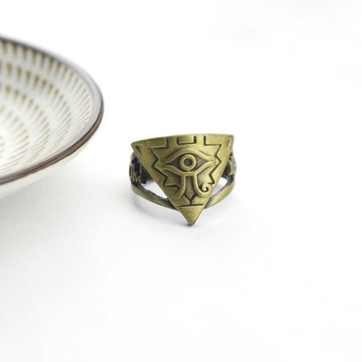 Classic Yu Gi Ring Anime Yugioh Millenium Holder Toy Yu Gi Oh Cosplay Pyramid Egyptian Eye of Horus Ring Holder Jewelry