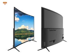 全新大尺寸wifi双玻璃USB wifi VGA输入安卓智能电视4K UHD 85英寸发光二极管曲面屏幕电视