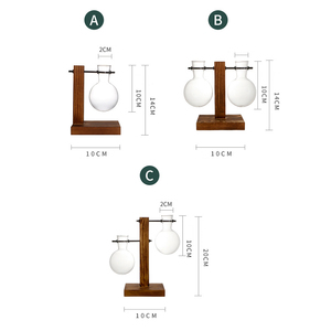 Modern ahşap çerçeve yayma istasyonu 3 vazolar masa yayma istasyonu metal makrome yayılma istasyonları - Product Image 2