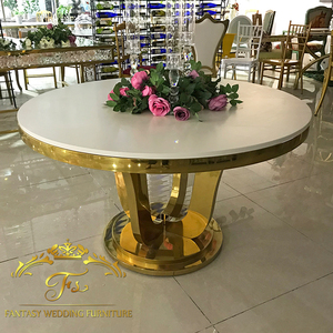 佛山工厂价格圆形镜面玻璃/MDF 婚礼餐桌 - Product Image 5