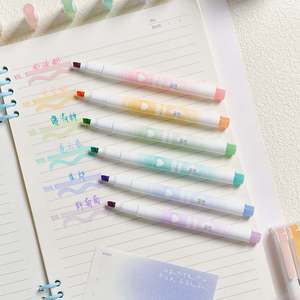 Soft <strong>Chisel</strong> <strong>Tip</strong> <strong>Highlighter</strong> Pens Colors Durable Pastel <strong>Highlighter</strong> Marker Pens - Product Image 1