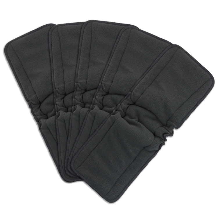 Insert de charbon de bambou 5 couches doubles goussets