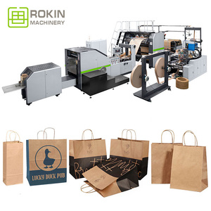 ROKIN BRAND What is Fully <strong>Automatic</strong> Roll Fed Twisted <strong>Handle</strong> Paper Bag <strong>Making</strong> <strong>Machine</strong> Series - Product Image 4