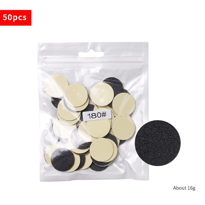 180#Discos de lijado negros de 25 mm, 50 unidades/paquete