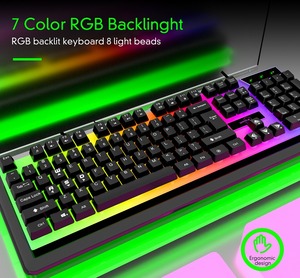透明封面RGB照明有线游戏键盘俄罗斯膜风格游戏玩家 - Product Image 2