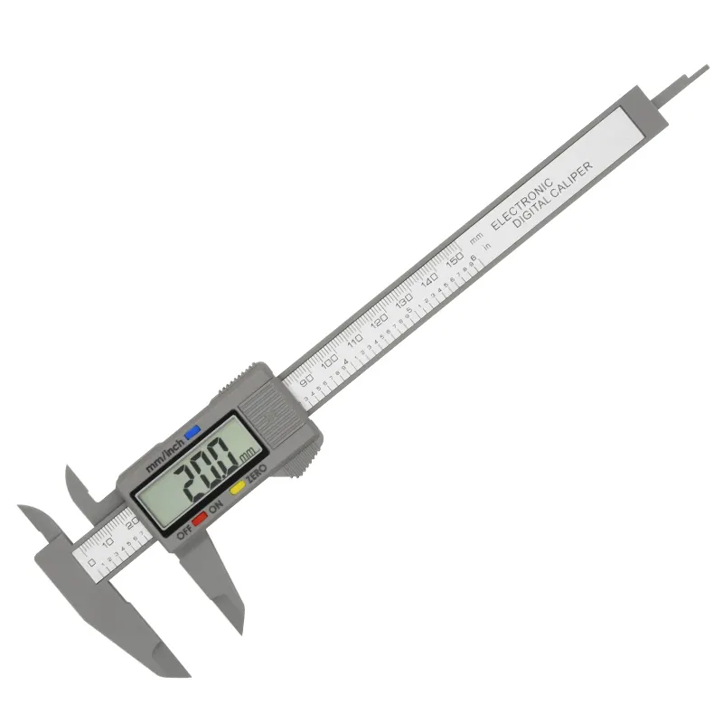 Calibrador Vernier Digital de plástico de suministro de fábrica, calibrador Vernier de plástico de 150 mm y 6 pulgadas, calibrador Digital de plástico